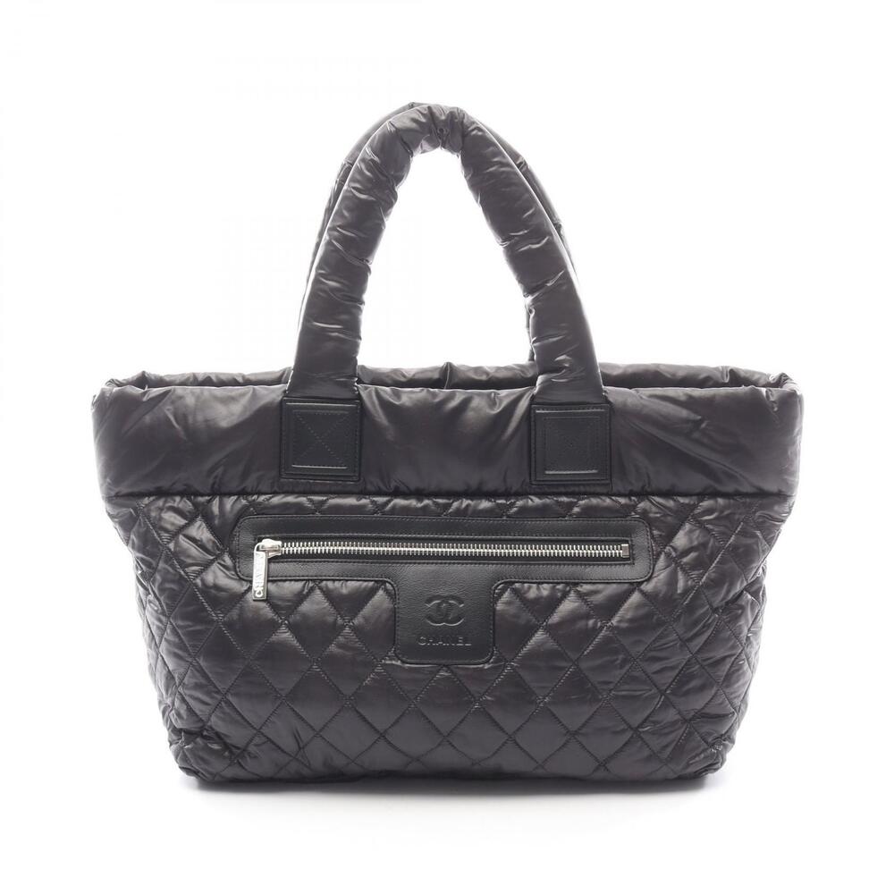 Chanel Coco Cocoon Tote Bag Leather Black